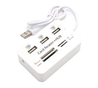 Jrifedptry 7 in 1 USB 2.0 HUB Lettore di Schede Combo Ad Alta Velocità Lettore di Schede di Memoria Esterna Tablet Ricarica Estendere Dock