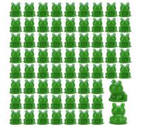 Jrifedptry 80Pcs Mini Rana Giardino Decorazione Piccola Rana Verde Figurine Resina Miniature Outdoor e Home Decor