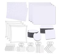 Jrifedptry 82PCS Sublimazione Blanks Prodotti Set, Artigianato di Natale Sublimazione Kit FAI DA TE Stampa di Calore Modello Artigi