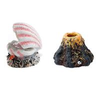 Jrifedptry Acquario a forma di vulcano a forma di bolla d'aria in pietra per pompa di ossigeno decorazione anello piastra serbatoio di pietra pompa aria decorazione acquario