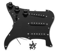 Jrifedptry Battipenna singolo SSS per chitarra elettrica Pickup Caricato Precablato Scratch Plate 11 fori 3Ply per chitarra SQ