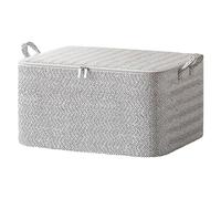 Jrifedptry Borsa portaoggetti in tessuto non tessuto con cerniera in movimento, cestino portaoggetti da viaggio di grande capacità per abbigliamento