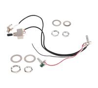 Jrifedptry Cablaggio chitarra precablato due pickup 500K pentole 3 vie interruttore a levetta argento