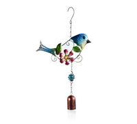 Jrifedptry Campanelli a vento per esterni, ornamento da appendere a vento, scacciapensieri in vetro per uccelli, decorazione da appendere per giardino e cortile A