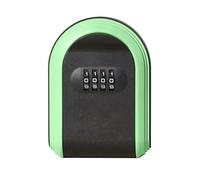 Jrifedptry Cassetta di sicurezza per chiavi, resistente alle intemperie, con combinazione a 4 cifre, per esterni, con serratura a parete, nero e verde