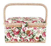 Jrifedptry Cesto da cucito extra large, stile vintage, per aghi, fili, metro a nastro e altri accessori da cucito