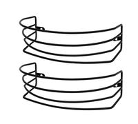 Jrifedptry Confezione da 2 appendiabiti per cappelli da parete e porta, in metallo, per cappelli da baseball, resistenti, facili da usare, colore nero