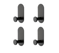 Jrifedptry Confezione da 4 ganci adesivi resistenti per asciugamani/accappatoi, impermeabili, in acciaio inox, ganci per doccia, per bagno, cucina e ufficio