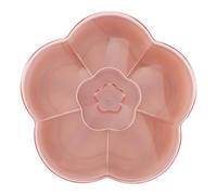 Jrifedptry Contenitore per snack, vassoio per snack a forma di fiore con coperchio, scatola per alimenti, contenitore per frutta, rosa