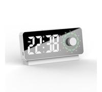 Jrifedptry Conto alla rovescia Sveglia Doppio Display Visual Manager Sveglia Rilevamento Temperatura Ambiente Manopola Design Sveglia D