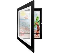 Jrifedptry Cornice in legno composito opaco 10 x 12,5 cornici artistiche per bambini formato orizzontale e verticale (nero)