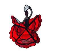 Jrifedptry Dancing Lady Stained Glass Spinner Outdoor Hanging Decor Garden Decorations Decorative Wind Spinner Ouddoor Butterfly B