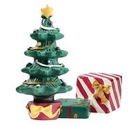 Jrifedptry Decorazione per acquario di Natale, scatola regalo per albero di Natale, in resina, micro-paesaggio, ornamenti per acquari