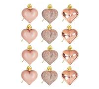 Jrifedptry Decorazioni a forma di cuore per San Valentino, palline da appendere classiche a forma di cuore champagne, decorazione a forma di cuore per San Valentino, facile da usare