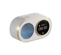 Jrifedptry Dispenser automatico di sapone schiumoso con orologio digitale HD LED Dispenser di sapone in schiuma montaggio a parete ricaricabile 12 oz (bianco) Facile da installare facile da usare