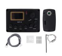 Jrifedptry Equalizzatore EQ a 4 bande -3 per chitarra acustica e basso EQ preamplificatore con sintonizzatore digitale Pickup per chitarra