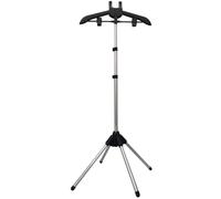 Jrifedptry Espositore Appendiabiti Appendiabiti Pieghevole Treppiede Vapore Rack Panni Ferro Appeso Stand Abbigliamento Stendibiancheria Nero
