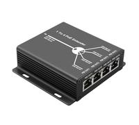 Jrifedptry Estensore PoE a 4 porte IEEE802.3Af per telecamera IP estendere la distanza di trasmissione di 120 M con porte LAN 10/100Mbps 4 POE Extender
