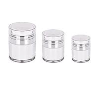 Jrifedptry Flacone per crema sottovuoto, 15/30/50 ml, dispenser portatile per lozioni, creme da trucco, contenitore da viaggio, 3 pezzi