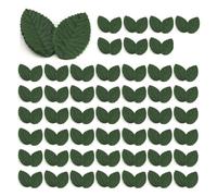 Jrifedptry Foglie artificiali per decorazione di nozze, ghirlanda, foglie di rosa, foglie decorative, fai da te, facile da installare, verde scuro