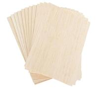 Jrifedptry Foglio di legno per artigianato, 20 fogli di legno non finiti sottili pezzi di legno per artigianato in legno grezzi 150 x 100 x 2 mm