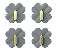 Jrifedptry Ganci autoadesivi per parete, nessun danno, resistente, per borse, decorativo, gancio da parete per asciugamano, facile da usare, grigio