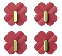 Jrifedptry Ganci autoadesivi per parete, nessun danno, resistente, per borse, porta borsa, gancio adesivo da parete per asciugamani, facile da installare, rosso