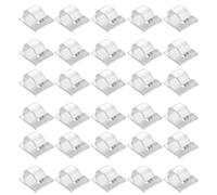 Jrifedptry Ganci per luci da esterno con clip da 30 clip trasparenti con 30 supporti adesivi impermeabili
