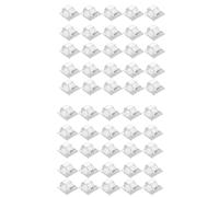 Jrifedptry Ganci per luci esterne con clip da 50 clip trasparenti con 50 retro adesivo impermeabile per lampada