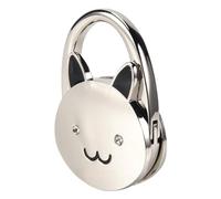 Jrifedptry Gancio pieghevole in gomma antiscivolo per borsa, colore argento