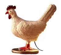 Jrifedptry Lampada a forma di uovo di gallina, lampada da tavolo 3D, lampada a LED realistica, luce notturna a forma di uovo di gallina in resina con USB (lampada a forma di uovo di gallina), facile