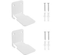 Jrifedptry Libreria sospesa in acciaio inox, da parete, per libri, organizer e accessori (bianco)