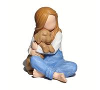 Jrifedptry Love My Dog, statuette di angelo, regalo commemorativo dell'amicizia, scolpite a mano, per gli amanti dei cani