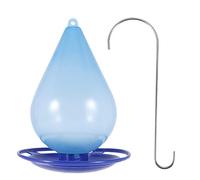 Jrifedptry Mangiatoia automatica per uccelli a forma di goccia d'acqua per uccelli facile da appendere mangiatoia per uccelli con gancio dispenser d'acqua per uccelli