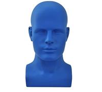 Jrifedptry Manichino maschile professionale per esporre parrucche, cappelli, cuffie, espositore (blu opaco)