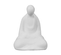 Jrifedptry Mini statua di Buddha in ceramica bianca che medita statua di Buddha decorazione miniatura accessori paesaggi