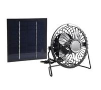 Jrifedptry Mini ventilatore alimentato a pannello solare ventilatore portatile 5W 4 pollici serra solare ventola di scarico per ufficio esterno