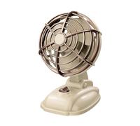 Jrifedptry Mini ventilatore da tavolo retrò, 400 mAh, ricaricabile tramite USB, ventilatore da scrivania per esterni, ventilatore portatile da tavolo, bianco