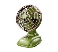 Jrifedptry Mini ventilatore da tavolo retrò, 400 mAh, ricaricabile tramite USB, ventilatore da scrivania per esterni, ventilatore portatile da tavolo, verde