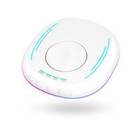 Jrifedptry Mouse Jiggler con luce LED che respira e non rilevabile, con interruttore on/off, movimento casuale per tenere il PC sveglio, bianco