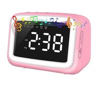 Jrifedptry Ok To Wake Sveglia Con Altoparlante Bluetooth E Luce Notturna Dimmerabile Per Camera Da Letto Per Bambini Rosa