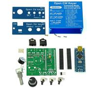 Jrifedptry Open CW Keyer MK2 KIT con custodia in metallo CW Keyer MK2 KIT CW velocità regolabile da 1 a 999 WPM (kit fai da te)