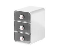 Jrifedptry Organizer per trucchi a 3 ripiani, organizer da scrivania con cassetti