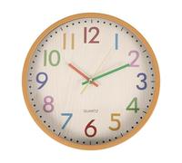 Jrifedptry Orologio da parete silenzioso senza ticchettio, a batteria, colorato, decorativo, per bambini, camera da letto, scuola, aula