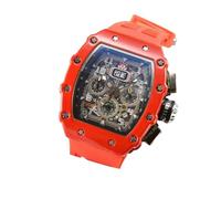 Jrifedptry Orologio da uomo in stile meccanico di lusso, impermeabile, a 6 aghi, orologio al quarzo a forma di vino, 6