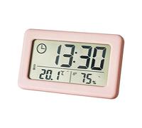 Jrifedptry Orologio digitale a LED elettronico con schermo digitale, orologio da tavolo per casa e ufficio, retroilluminazione, snooze, dati/calendario, colore: rosa