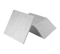 Jrifedptry Pannelli acustici autoadesivi, confezione da 12, 30,5 x 30,5 x 1 cm, imbottitura insonorizzante, pannello fonoassorbente per la casa, grigio