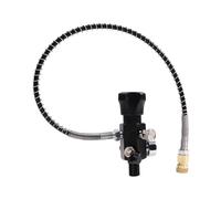 Jrifedptry PCP Valvola di Ricarica Serbatoio Aria Valvola Doppio Manometro Stazione di Riempimento 5/8-18UNF 4500Psi con Tubo Ad Alta Pressione 50 Pollici Facile Da Installare Facile Da Usare