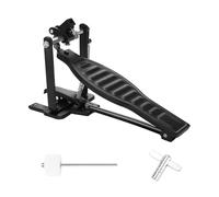 Jrifedptry Pedale per batteria in lega di alluminio nero per bambini Rack Batteria Pedale Set con tamburo Beater Stick & Drum Key