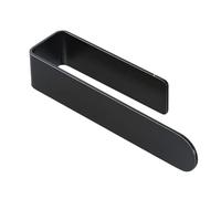 Jrifedptry Portasciugamani a forma di U in acrilico da bagno, autoadesivo per bagno, montaggio a parete, facile da installare, nero